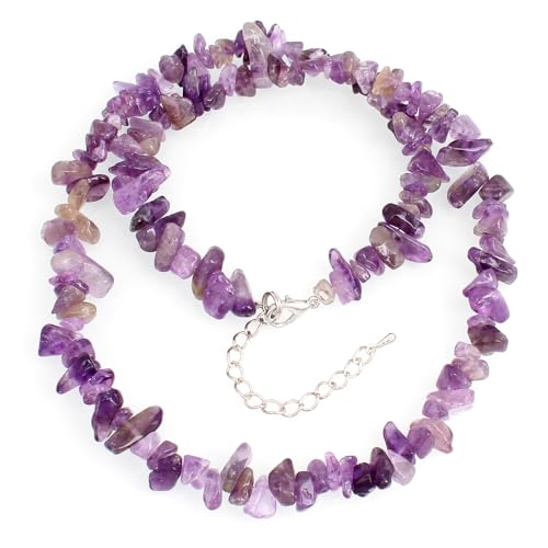 Handmade Womens Girls Beaded Gemstone chips necklace Choker - Natural Gemstones Healing Crystal Jewellery treasurebayb2b