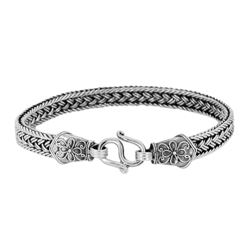 Silver Bracelet for Men, Handmade Byzantine Chain Bracelet, Made of Real Solid 925 Sterling Silver, Men's treasurebayb2b
