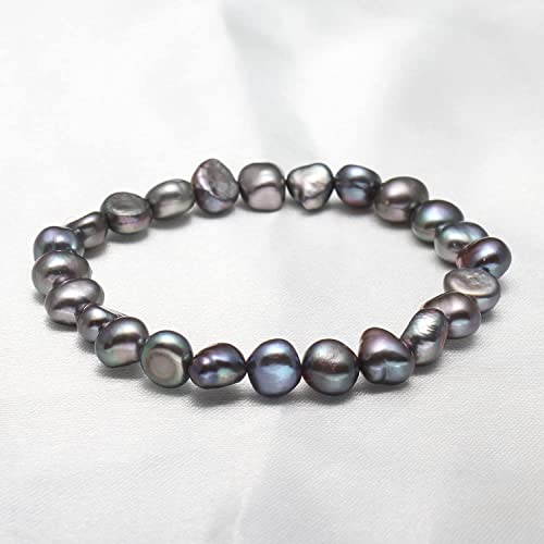 Stunning 8-9mm Baroque Freshwater Pearl Bracelet for Women and Girls treasurebayb2b