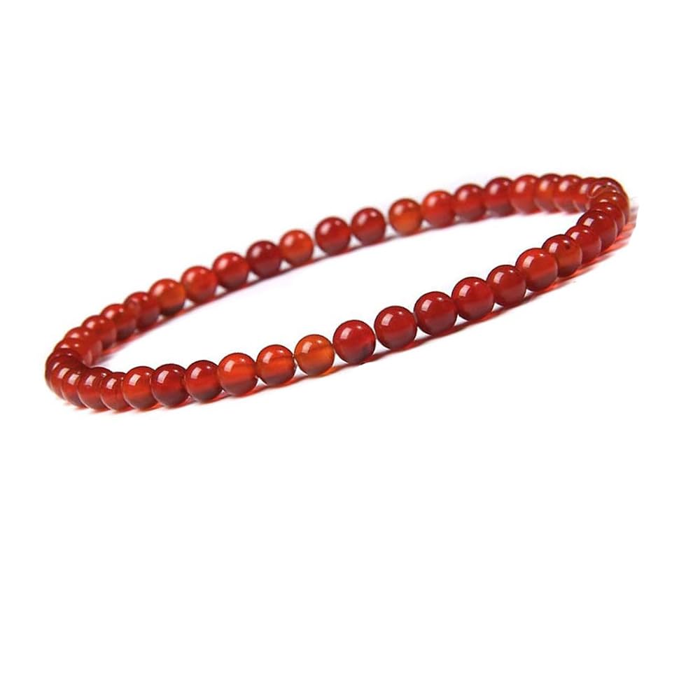 Handmade Womens Girls 4Mm Gemstone Beaded Bracelet | Stress and Anxiety Power Bead Healing Crystal Gemstone Bracelet treasurebayb2b