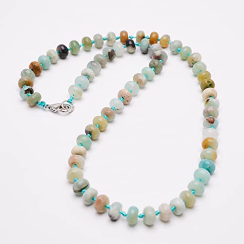 Women's Handmade Necklace 8mm Rondelle Shape Gemstone Beaded Necklace treasurebayb2b