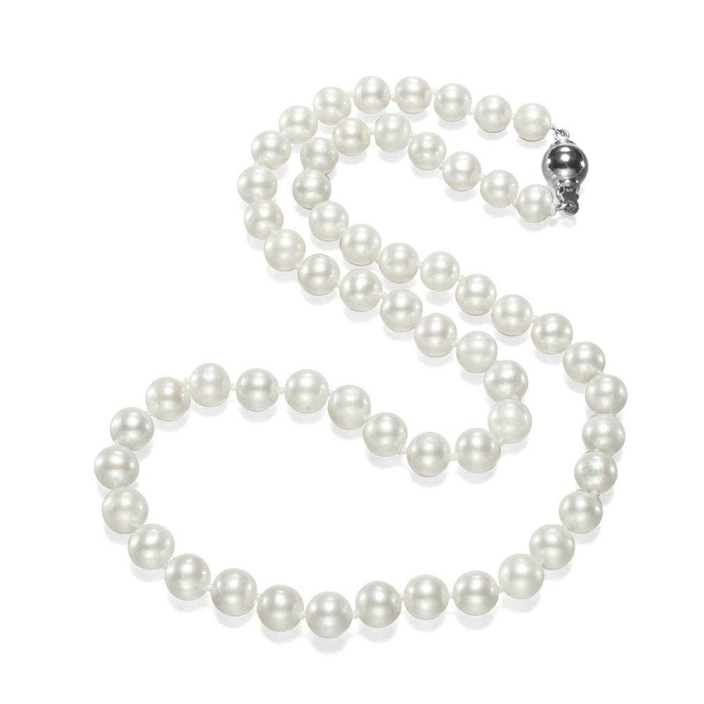 Stunning 7-8mm Natural Freshwater Pearl Necklace For Women and girls | Pearl Necklace colour: White ; Black, Grey treasurebayb2b