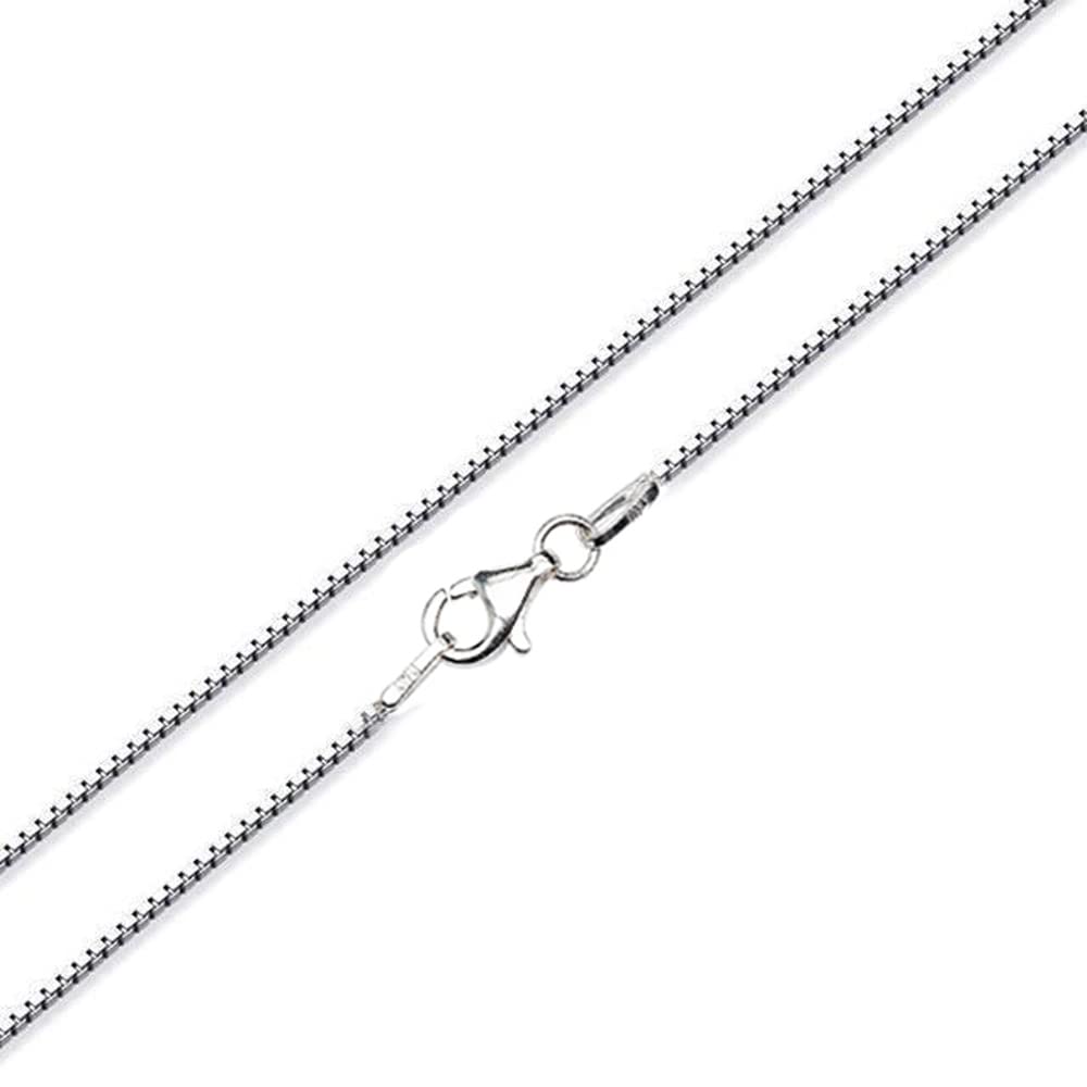 Unisex Men’s Women’s Silver Necklace - Italian 925 Sterling Silver 1.6mm Chain Necklace For Men Women Ladies Girls, Layers Stack Choker Necklace Length 16” 18” 19” 20” 21” 22” 24” and 26 In treasurebayb2b