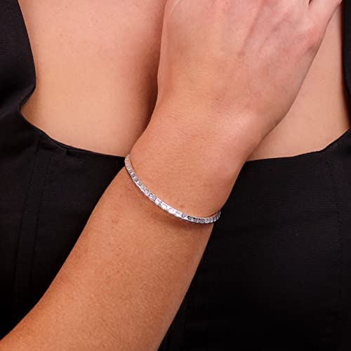 Stunning Solid 925 Sterling Silver Bangle Bracelet Snake Style Women Bangle treasurebayb2b
