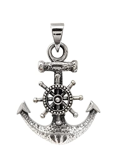 Women's, Men's Sterling Silver Anchor Pendant Necklace treasurebayb2b