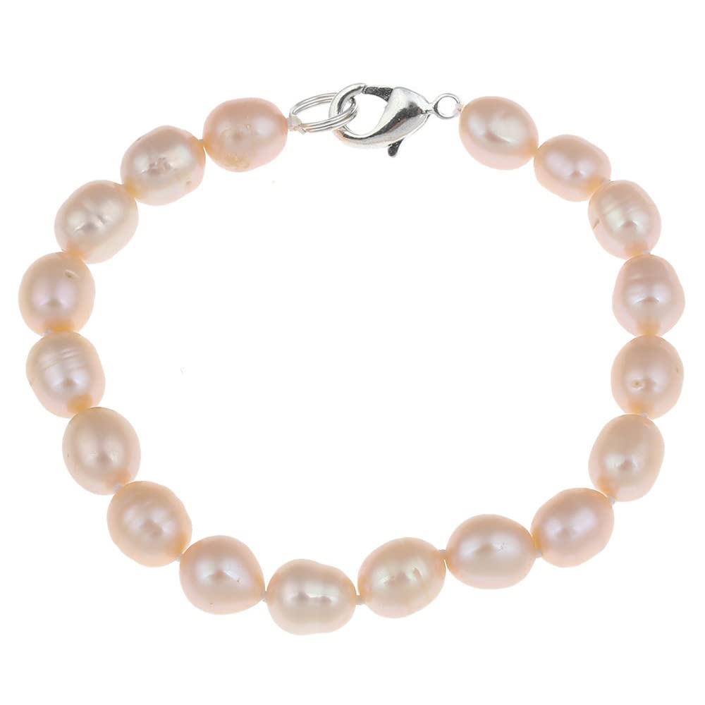 Women's Pearl Bracelet Elegant 8-9mm Rice Shape Freshwater Pearl Bracelet for Women Ladies and Girls | VN Jewellery Wholesale treasurebayb2b