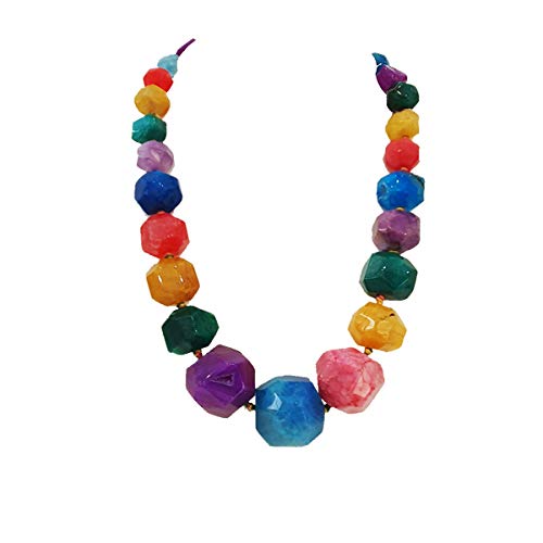 Stunning Agate Gemstone Chunky Necklace for Women and ladies treasurebayb2b