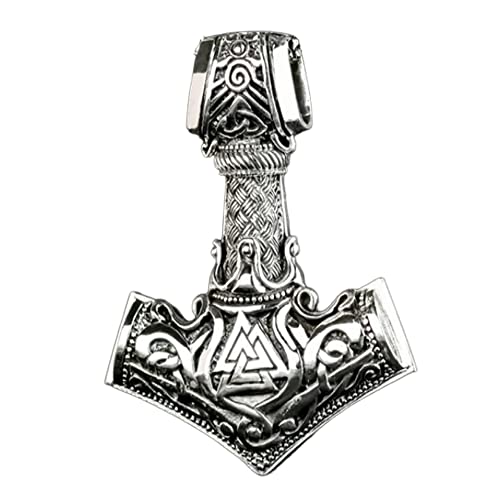 men's Jewellery - 925 Sterling Silver Viking Pendant Amulet Thor Hammer Necklace for Men and Women treasurebayb2b