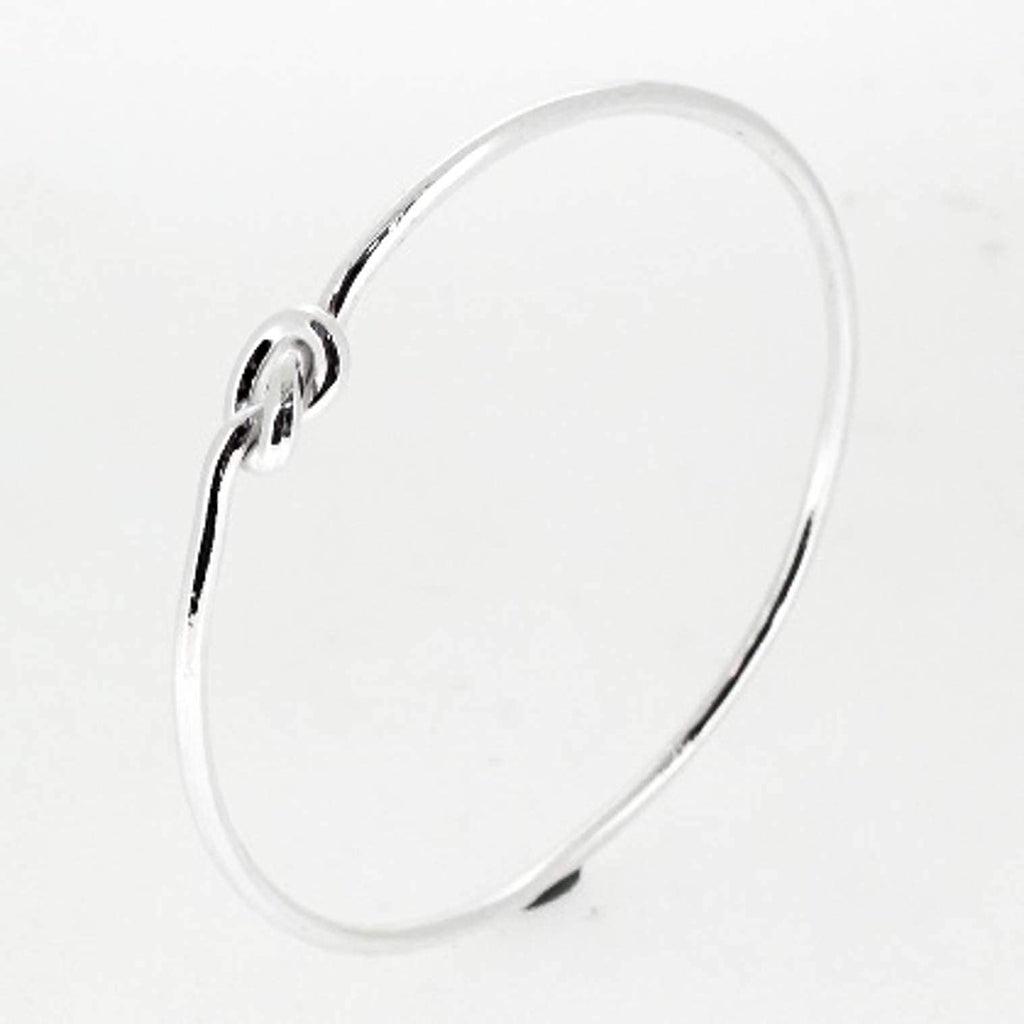 Womens 925 Sterling Silver Love Knot Bangle Bracelet treasurebayb2b