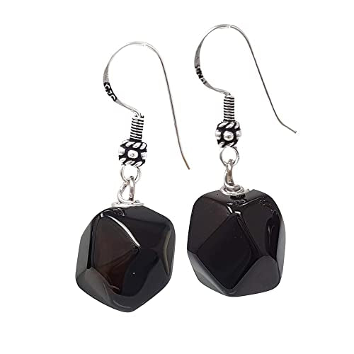 Handmade Women's Natural Gemstone Beaded Earrings Dangle Drop Earrings 925 Sterling Silver Hooks : Tiger's Eye, Rose Quartz, Green, Black, Red Agate, Opal, | Gift Ideas for Women, Girls treasurebayb2b