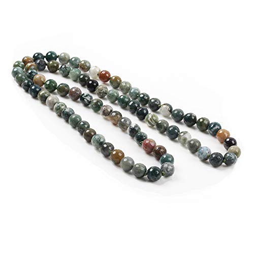 Women's Handmade Gemstone Beaded Necklace | 10mm Natural Gemstone Beaded Sweater Chain Necklace 88Cm Long treasurebayb2b