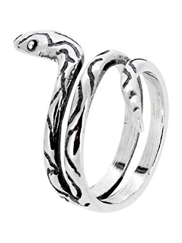 Stunning Sterling Silver Women's Tribal Snake Ring Available in L M N P Choose your Size treasurebayb2b