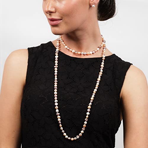 Elegant and Classic 5 in 1 Natural Freshwater Pearl Necklace 120cm treasurebayb2b