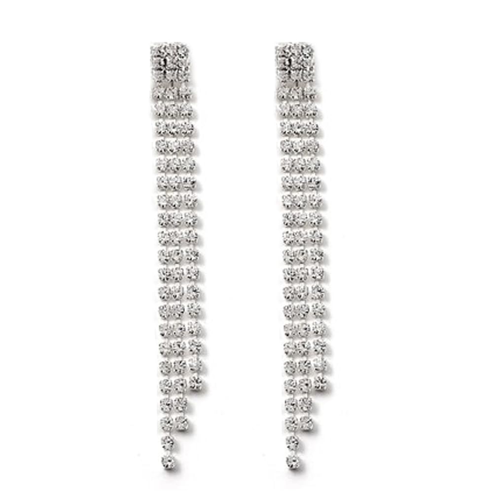 Womens Girls Sparkle Hoop earrings Diamante Earrings - Stunning Clear Crystal Hoop Earrings 5cm treasurebayb2b