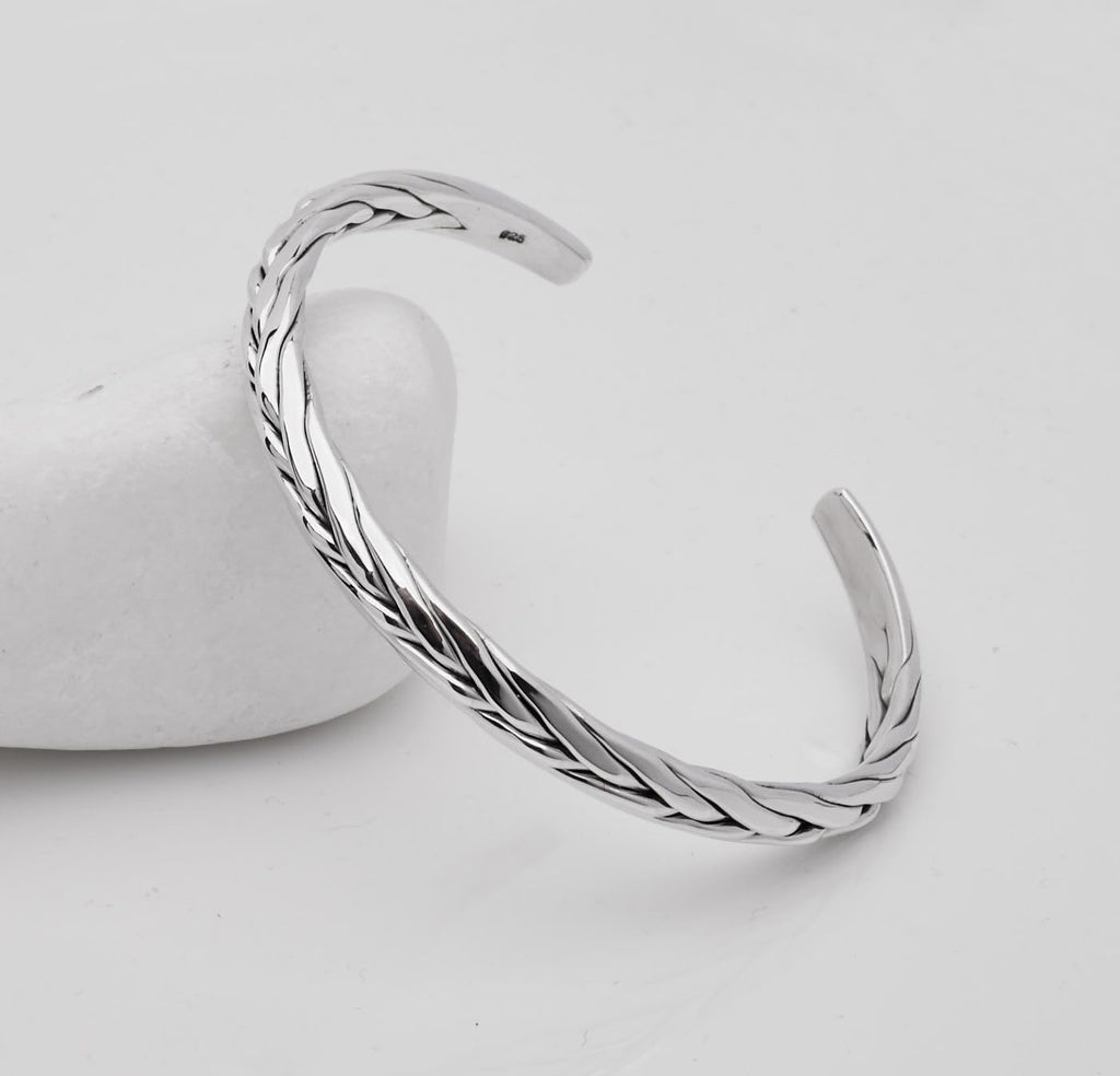 Men's Sterling Silver Bangle Bracelet TBSC0268 treasurebayb2b