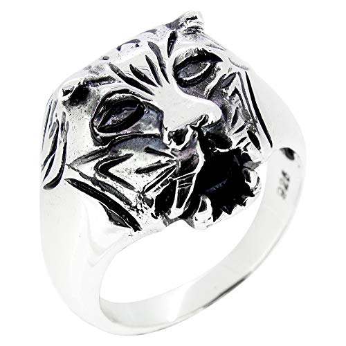 Statement 925 Silver Jaguar Ring, Big Cat Animal Silver Ring For Women and Men treasurebayb2b