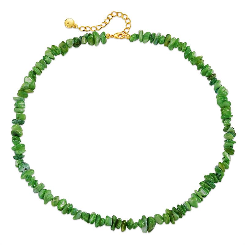Handmade Womens Girls Beaded Gemstone chips necklace Choker - Natural Gemstones Healing Crystal Jewellery treasurebayb2b