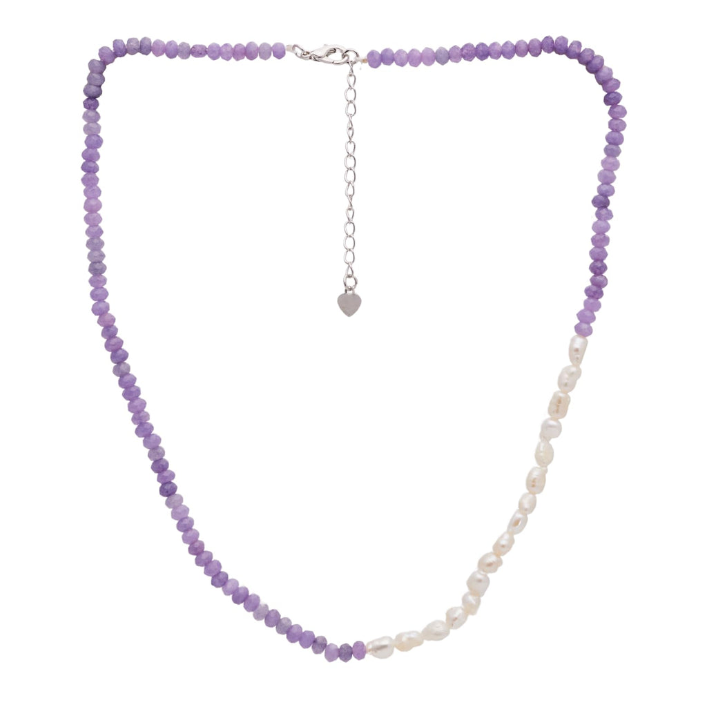 Handmade Womens Girls Beaded Necklace Choker - Natural Gemstones and Freshwater Pearl Necklace treasurebayb2b