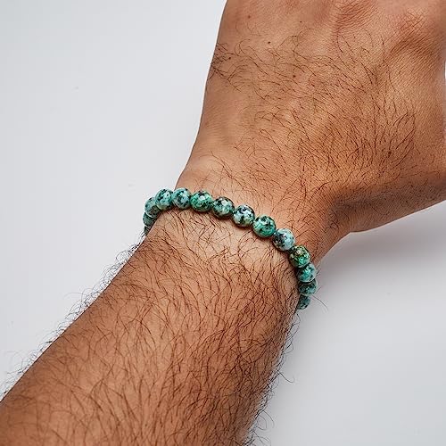Handmade Womens Mens 8mm Gemstone Bracelet | Stress and Anxiety Power Bead Healing Crystal Gemstone Bracelet Amethyst, Rose quartz, Blue Agate, Tiger’s Eye, Turquoise treasurebayb2b