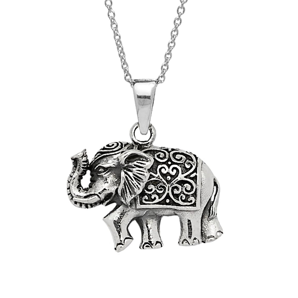 Women's Elephant Silver Pendant Necklace with Chain, Pendant Necklace for Women and Girls treasurebayb2b