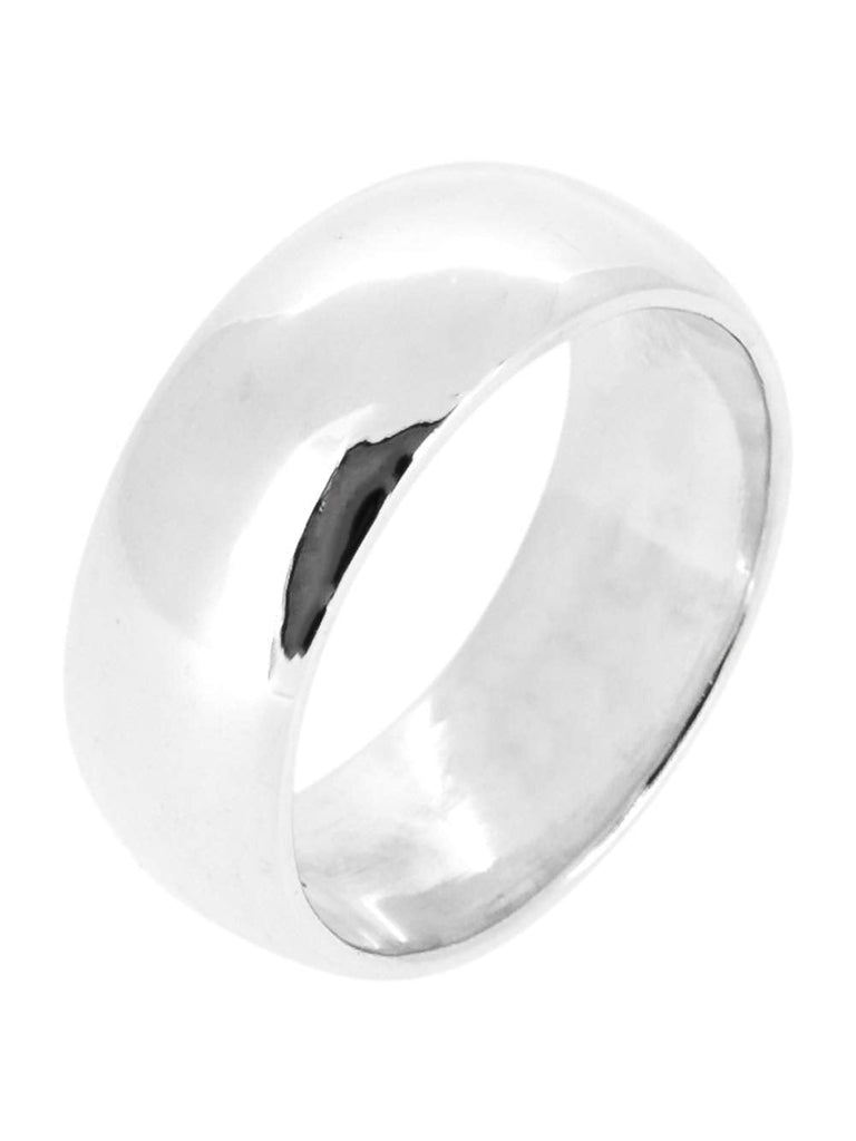 5/6/7/8mm Band Plain Silver Ring, Court Shape High Polished Sterling Silver Wedding Engagement Ring for Men Women treasurebayb2b