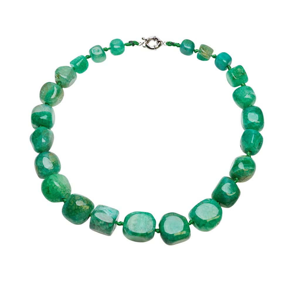 Stunning Agate Gemstone Chunky Necklace for Women and ladies treasurebayb2b