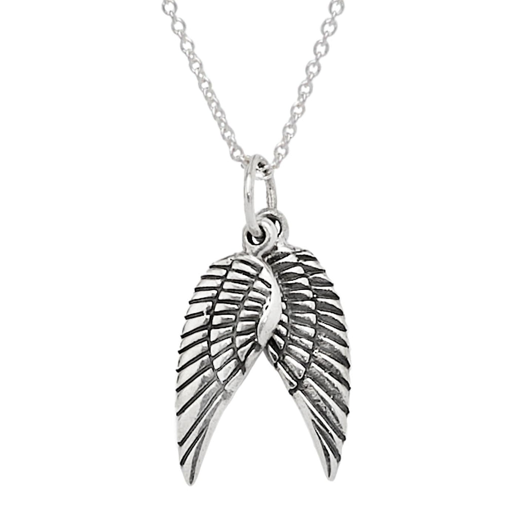 Women's Silver Necklace | 925 Sterling Silver Angel Wings Pendant on 45cm Chain Necklace for Women and Girls - Elegant Jewelry Gift treasurebayb2b