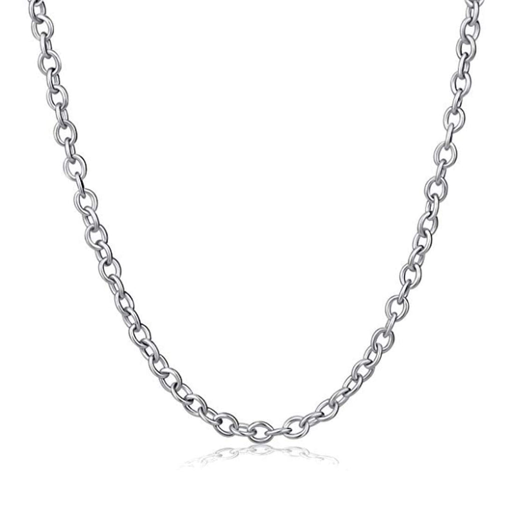 Solid 925 Silver 7mm Anchor Chain Necklace for Women and Men 48cm treasurebayb2b