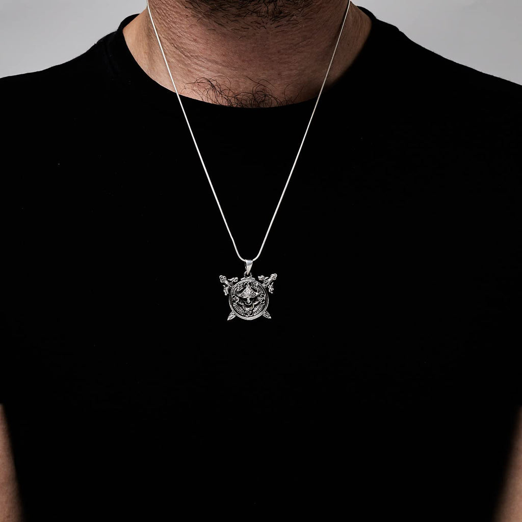 Viking and Sword Pendant Made from 925 Sterling Silver, Men's, Women's Pendant treasurebayb2b