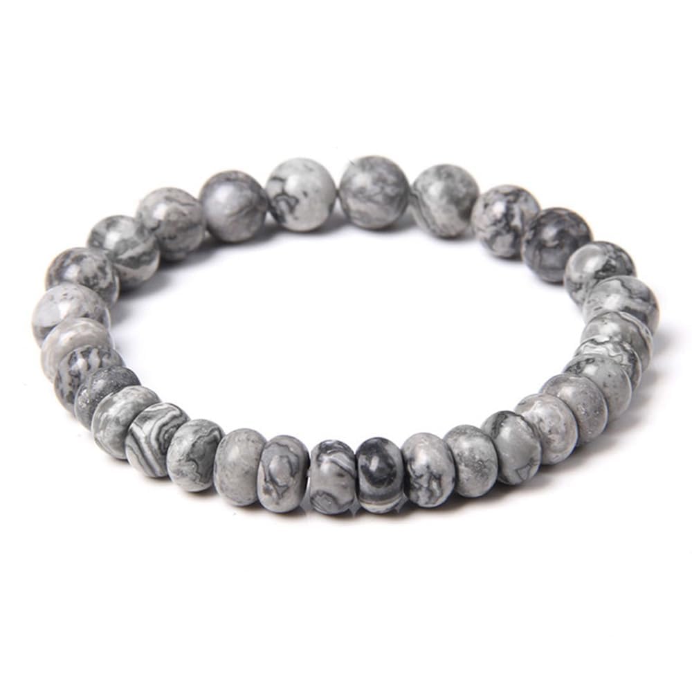Handmade Womens Mens 8mm Beaded Gemstone Bracelet | Stress and Anxiety Power Beads Healing Crystal Gemstone Bracelet – Gift box treasurebayb2b