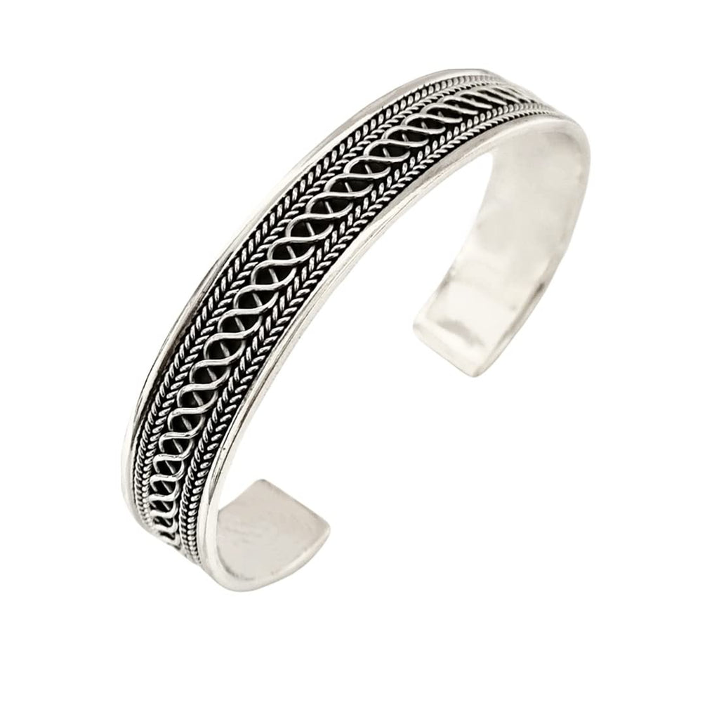 Solid 925 Sterling Silver Bangle Open Cuff treasurebayb2b