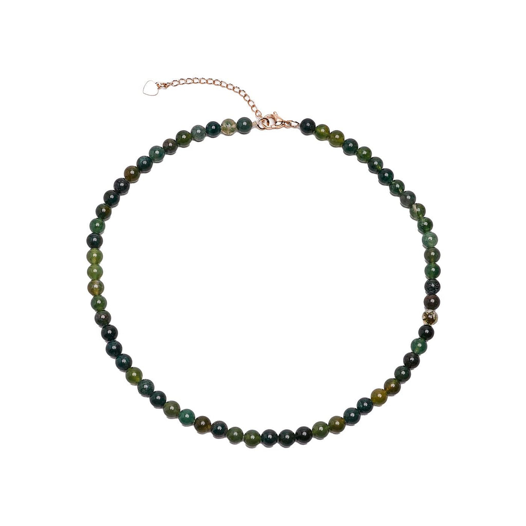 Handmade Womens Girls Beaded Necklace Choker 6mm Round Beads - Natural Gemstones Healing Crystal Jewellery treasurebayb2b