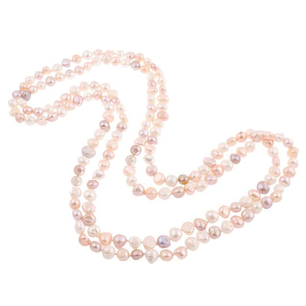Women's Pearl Necklace 8-9mm Freshwater Pearl 160cm Long Free Style Colour Black, White, Multicolour treasurebayb2b