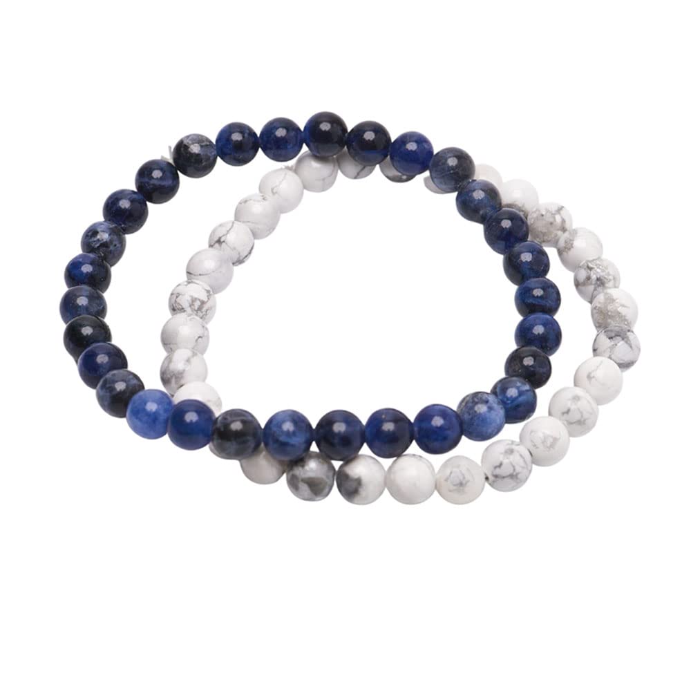 Handmade Womens Mens 6mm Gemstone Bracelet | Stress and Anxiety Power Bead Healing Crystal Gemstone Bracelet treasurebayb2b