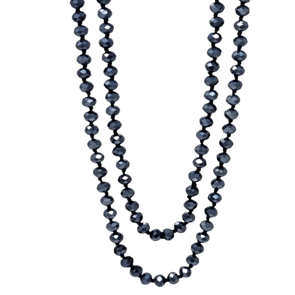 Womens Long Sweater Chain Necklace Crystal Beaded Necklace treasurebayb2b