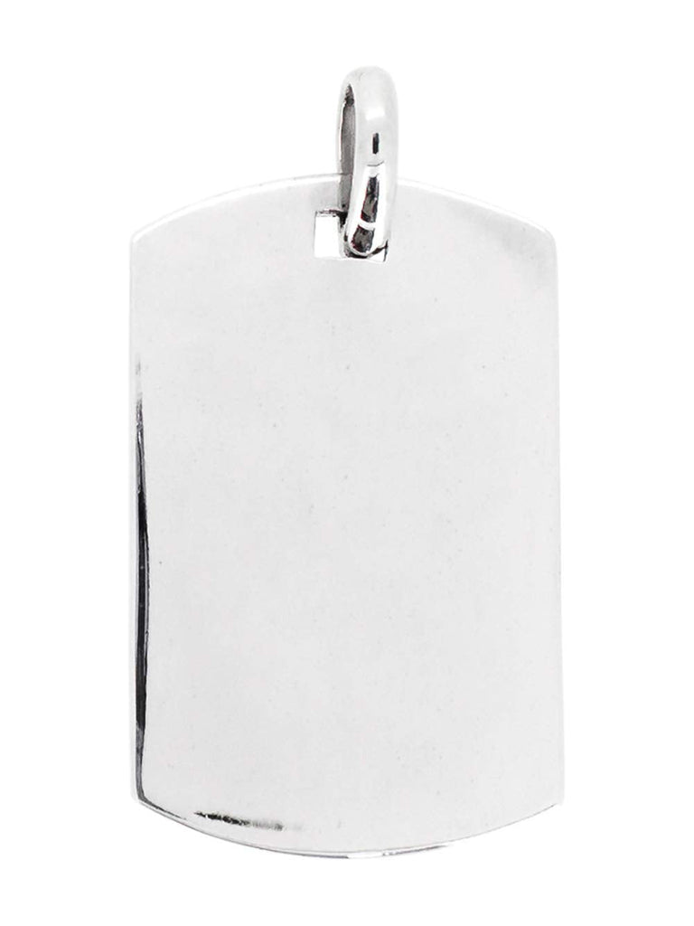 Classic Men's 925 Silver ID Tag Pendant, Dog Tag Army Pendant for Men treasurebayb2b