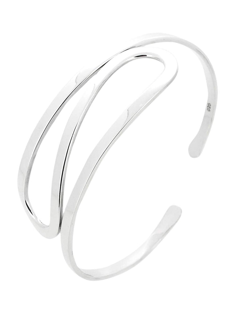 Classic Women's 925 Sterling Silver Bangle Bracelet Cuff treasurebayb2b