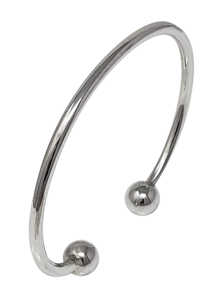 Elegant and Classic Torque Silver Bangle for women and girls treasurebayb2b