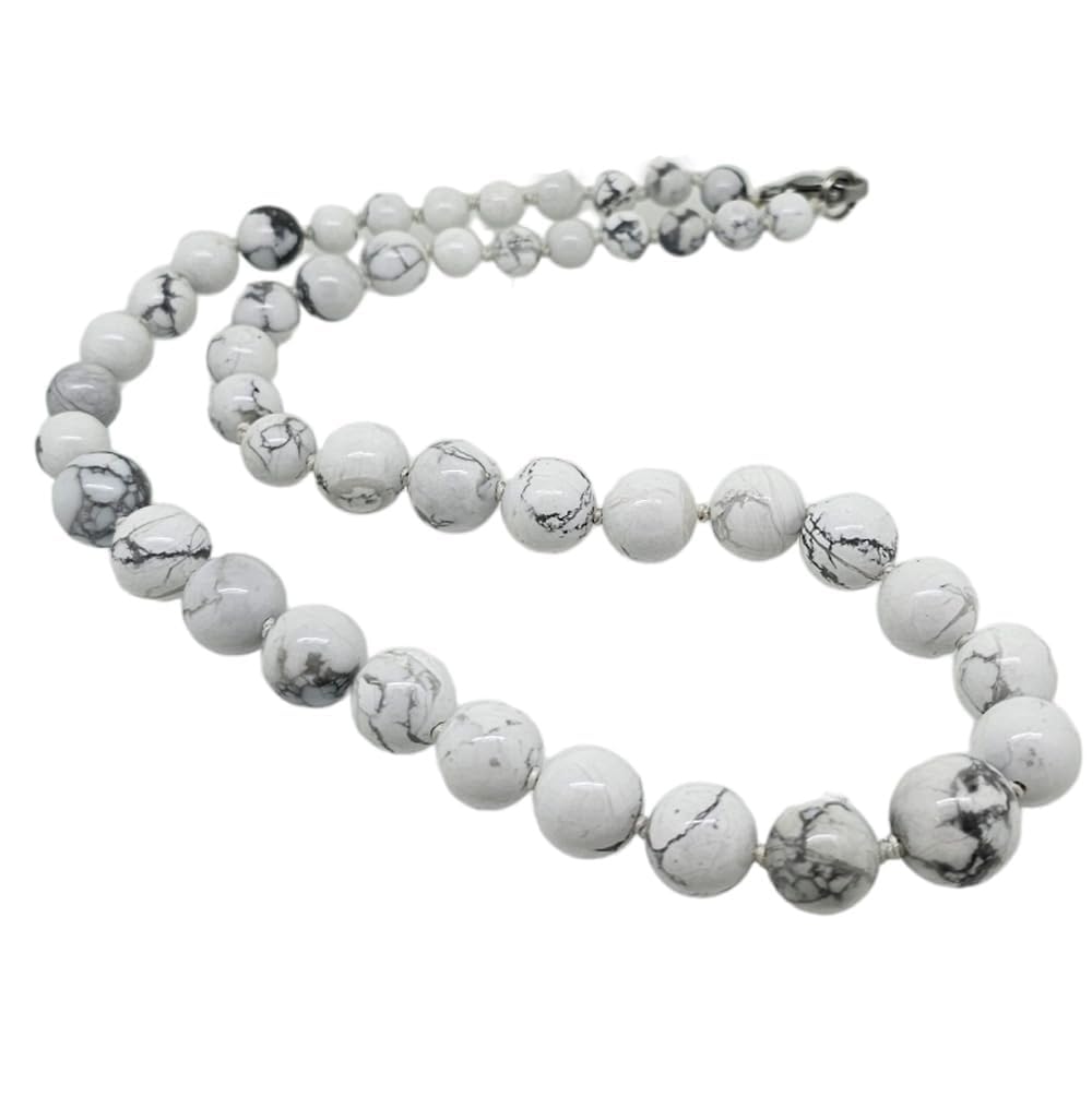 Women's Stunning 6-14mm Natural Gemstone Beaded Necklace | Blue Green Black Pink Multicolour Agate, Blue Turquoise Necklace For Women treasurebayb2b