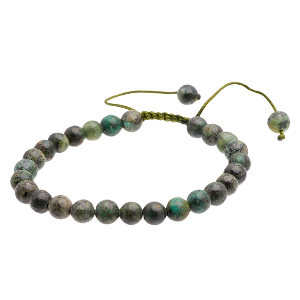 Womens Mens Beaded Bracelet - Handmade 6mm Gemstone Bracelet Adjustable Friendship Bracelet For Women's Girls - Green Jade, Pink Opal, Tiger's Eye Beaded Bracelet treasurebayb2b