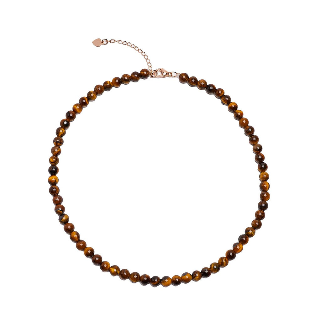 Handmade Womens Girls Beaded Necklace Choker 6mm Round Beads - Natural Gemstones Healing Crystal Jewellery treasurebayb2b