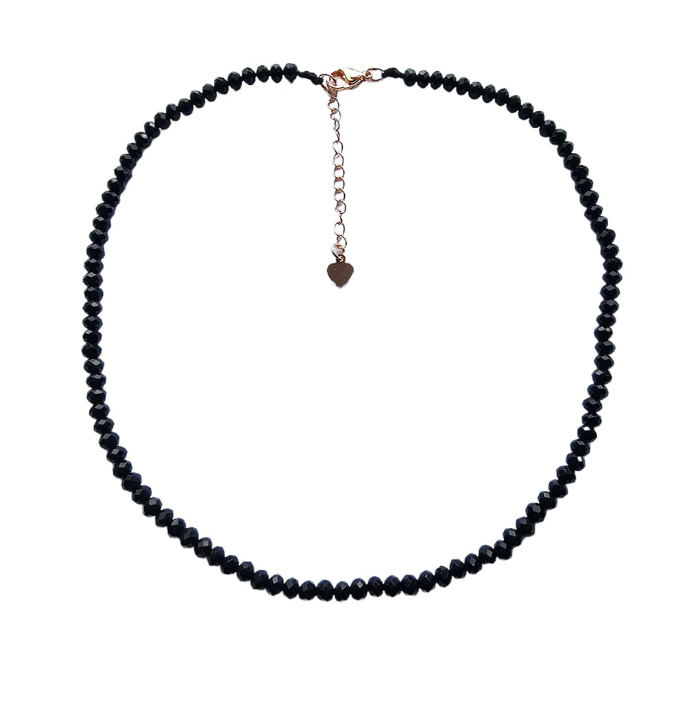 Handmade Womens Girls Beaded Necklace Choker - 4mm Beads Natural Gemstones Healing Crystal Jewellery Necklace treasurebayb2b