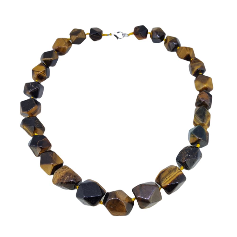 Chunky Statement Natural Gemstone Beaded Necklace for Women, Women's Handmade Necklace treasurebayb2b