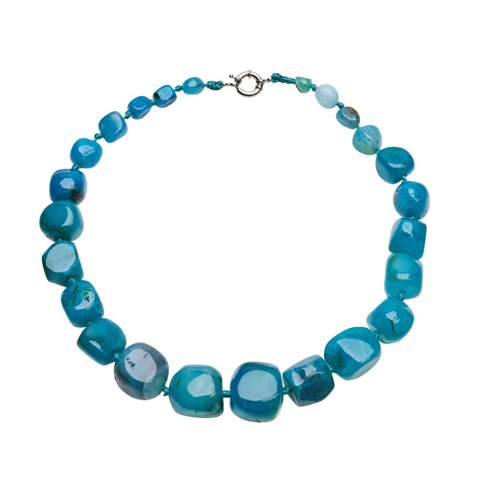 Stunning Agate Gemstone Chunky Necklace for Women and ladies treasurebayb2b