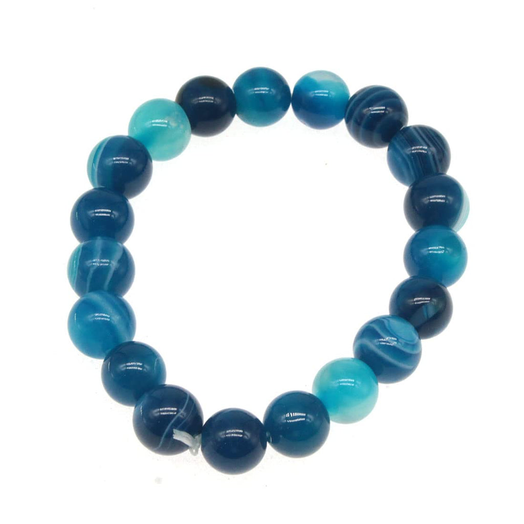 Handmade Womens Mens 10mm Natural Gemstone Bracelet | Stress and Anxiety Power Bead Healing Crystal Gemstone Bracelet treasurebayb2b