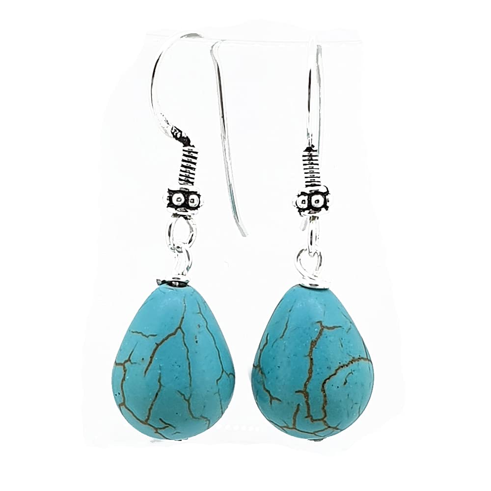 Handmade Gemstone Dangle Drop Earrings, Womens Pierced Earrings Made with 925 Sterling Silver treasurebayb2b