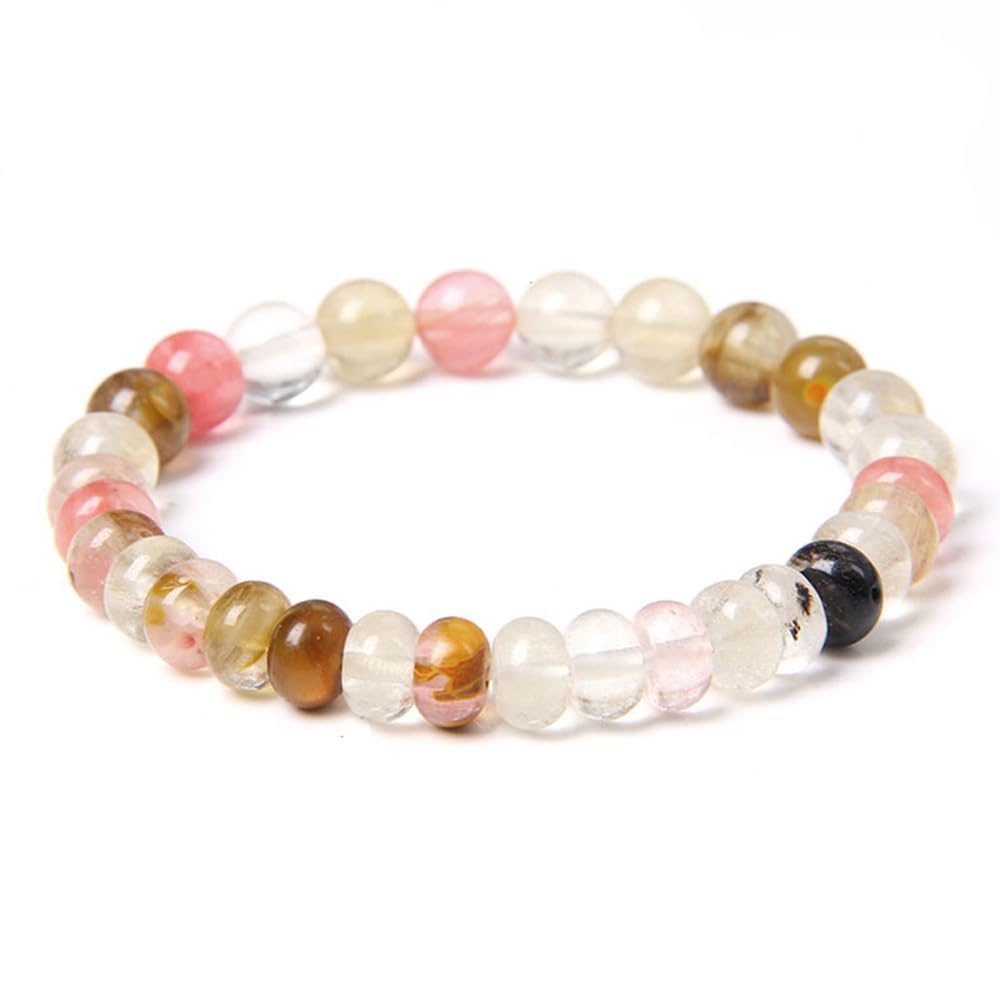 Handmade Womens Mens 8mm Beaded Gemstone Bracelet | Stress and Anxiety Power Beads Healing Crystal Gemstone Bracelet – Gift box treasurebayb2b