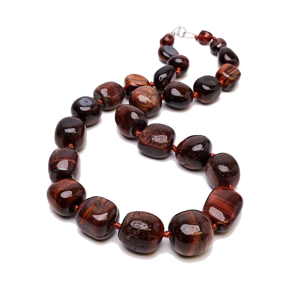 Chunky Statement Natural Gemstone Beaded Necklace for Women, Women's Handmade Necklace treasurebayb2b