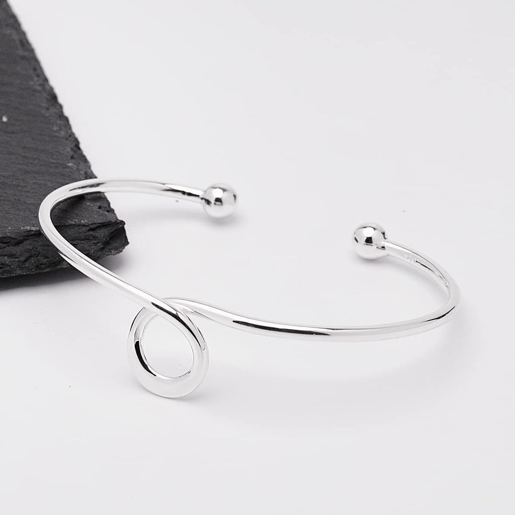 Classic 925 Sterling Silver Bangle Bracelet for Women, Ladies treasurebayb2b