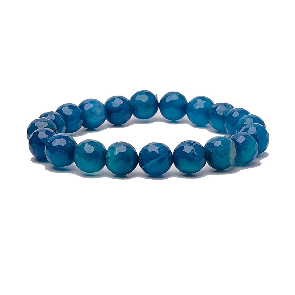 Handmade Womens Mens 10mm Natural Gemstone Bracelet | Stress and Anxiety Power Bead Healing Crystal Gemstone Bracelet treasurebayb2b